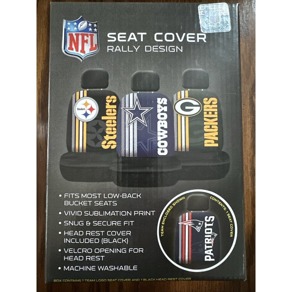 New England Patriots‎ NFL Seat Cover Rally Design (1) Team Logo NEW